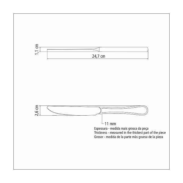 Faca Mesa Aco Inox Firenze Tramontina 63925030