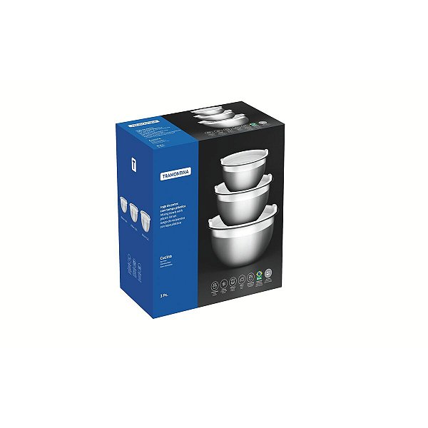 Jogo Potes Inox 3 Pecas Cucina Tramontina 64220710