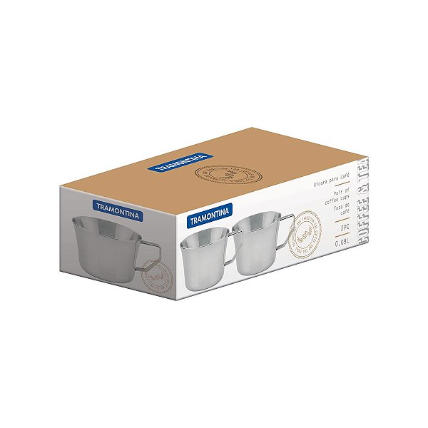 Xicaras Aco Inox P/ Cha Cafe 2Pcs Tramontina 64760500