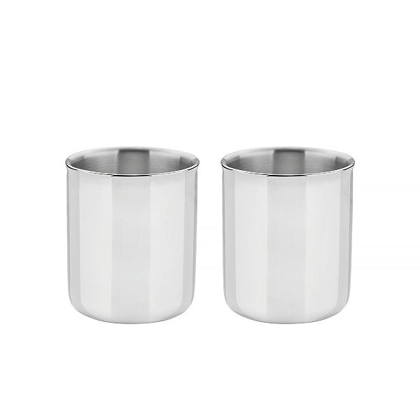 Xicaras Aco Inox P/ Cha Cafe 2Pcs Tramontina 64760600