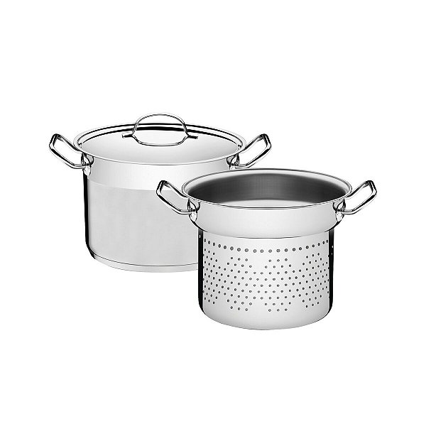 Jogo Cozi-Pasta Aco Inox 2Pcs Profess Tramontina 65620410