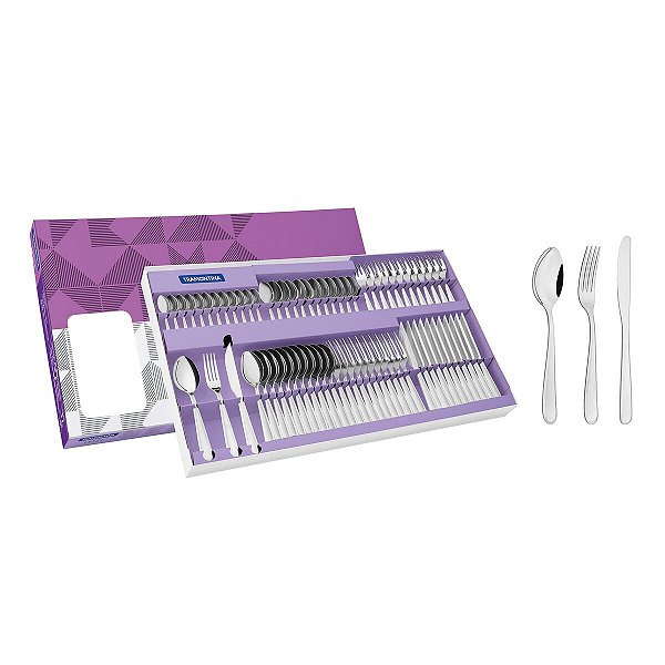 Faqueiro Aco Inox 72 Pcs Angra Tramontina 66903150