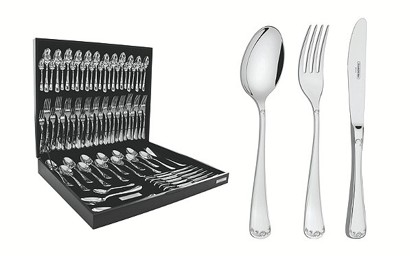 Faqueiro Aco Inox 76Pcs C/Estojo Sevilha Tramontina 66915304