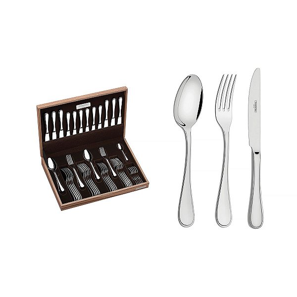 Faqueiro Aco Inox 42Pcs C/Estojo Firenze Tramontina 66925203