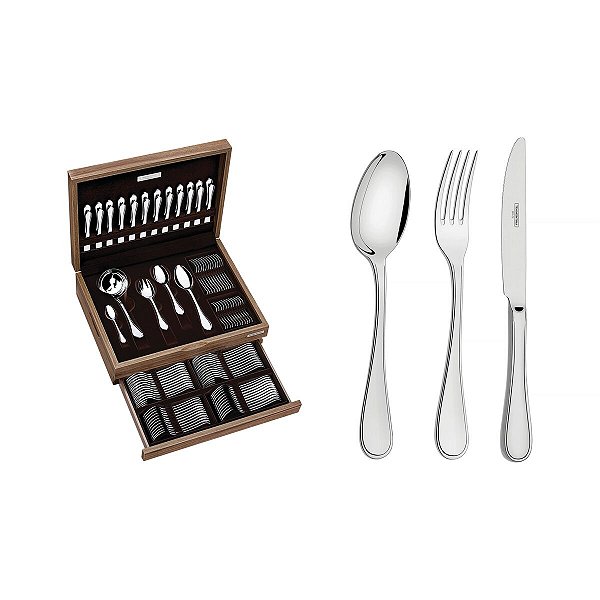 Faqueiro Inox 101Pcs C/Estojo Firenze Tramontina 66925215