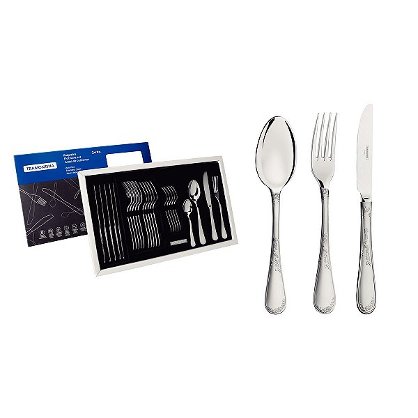 Faqueiro Inox 24Pcs Renascença Tramontina 66929000