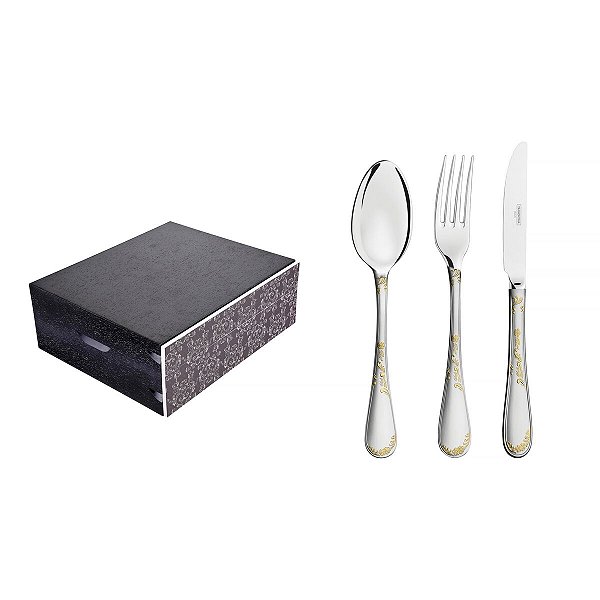 Faqueiro Inox 130Pcs C/Estojo Renascença Tramontina 66929242