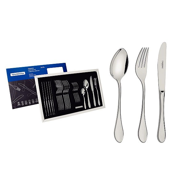 Faqueiro Aco Inox 24 Pcs Italy Tramontina 66932007