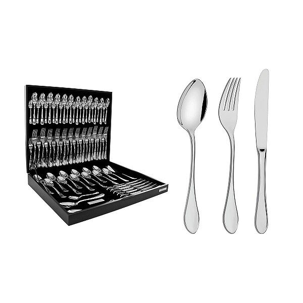 Faqueiro Aco Inox 76 Pcs Italy Tramontina 66932307