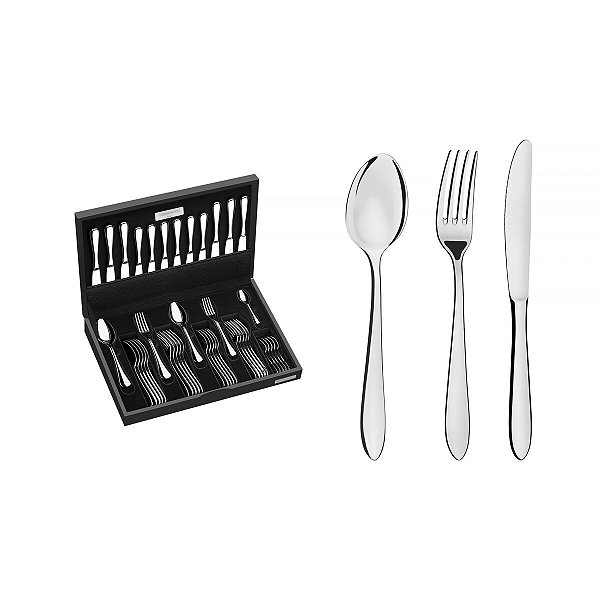 Faqueiro Aco Inox 42Pcs C/Estojo Satri Tramontina 66982203