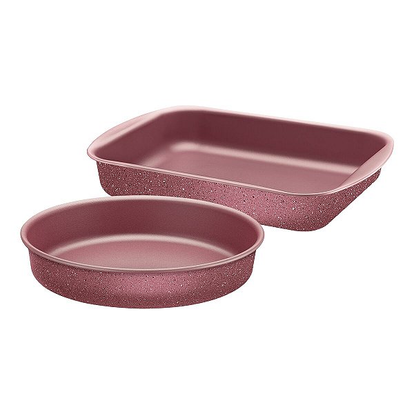 Jogo Assadeiras Alumínio 2Pc Brasil Rosa Tramontina 20099486