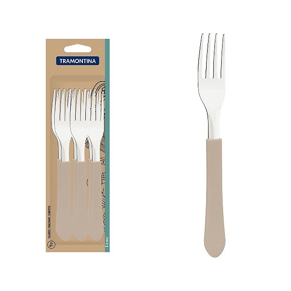 Conj Garfos Mesa Inox 6Pc Leme Cinza Tramontina 23182630