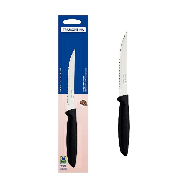 Faca Churrasco Fruta Inox 5 Plenus Preto Tramontina 23410105