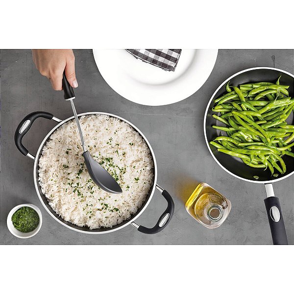 Jogo Utensil Inox 10Pc Utilita Preto Tramontina 25699039