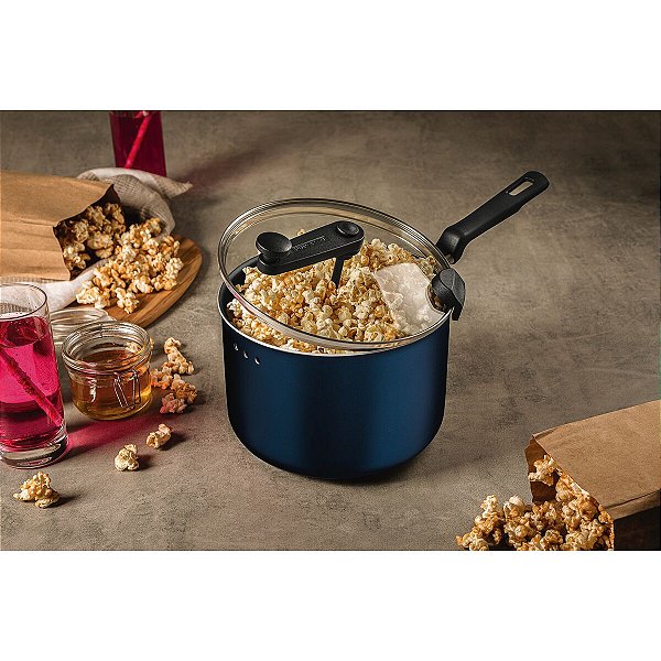 Pipoqueira Alumínio 20Cm Ravena Azul Tramontina 27815875
