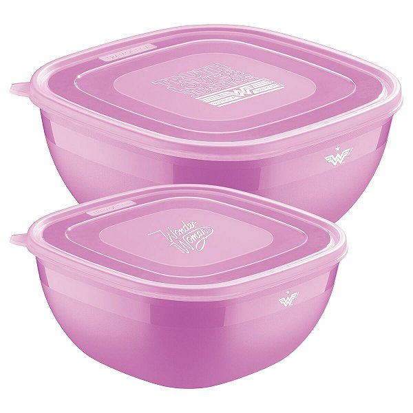 Jogo Potes 2Pc Mulher Maravilha Rosa Tramontina 29899052