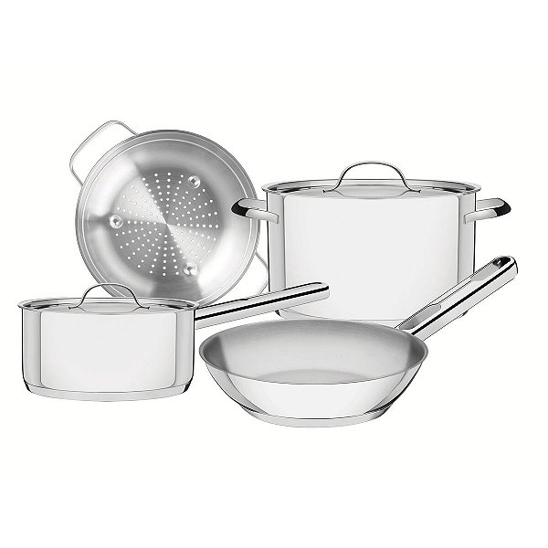 Jogo Panelas Aco Inox 4Pcs Isis Tramontina 65420013