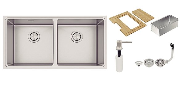 Cuba Inox Quadrum 89X46 2C 40 Acessórios Tramontina 94008173