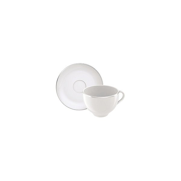 Conj Xicara E Pires Cha Atena Porcelana Tramontina 96010637