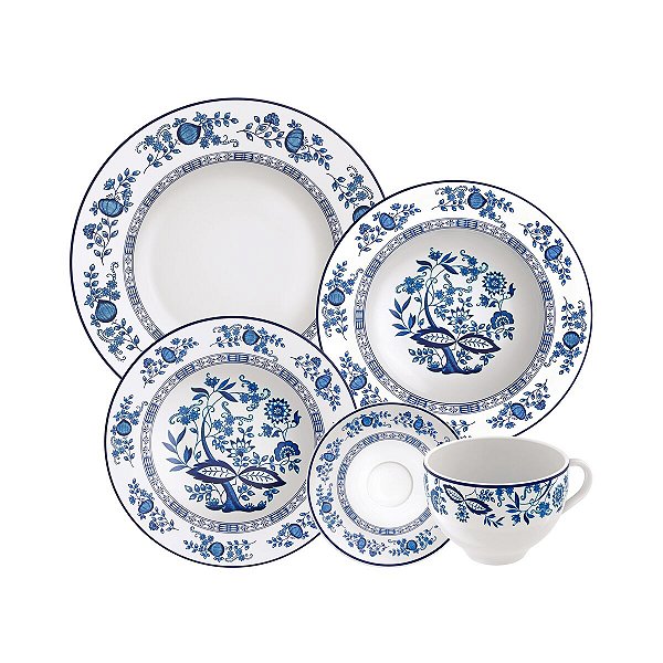 Aparelho Jantar Cha 20Pc Dulce Porcelana Tramontina 96010987