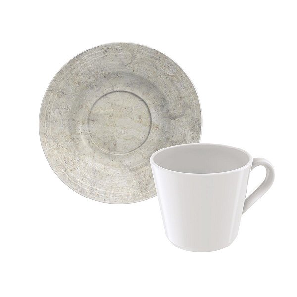 Conjunto Xicara E Pires Cha Travertino Tramontina 96580009