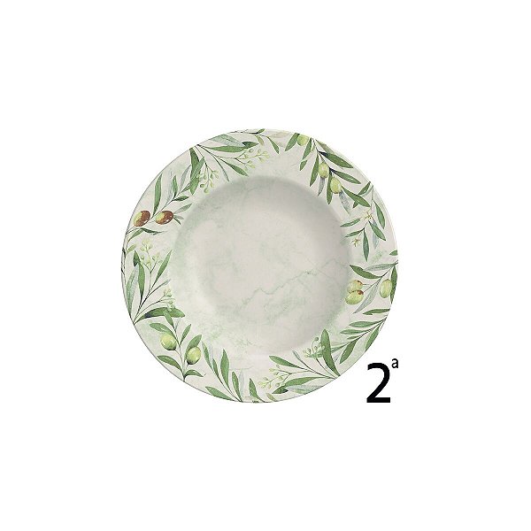 Prato Raso 28Cm Oliva Porcelana Tramontina 96580500