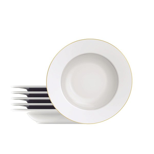 Kit Prato Fundo 23Cm 6Pc Elisa Porcelana Tramontina 96950091