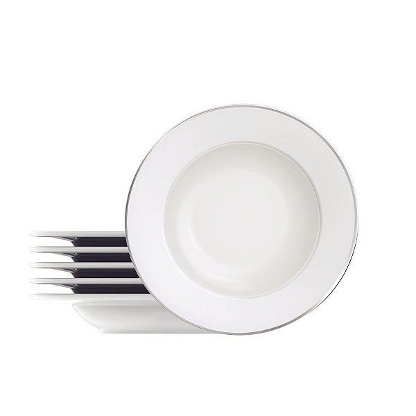 Kit Prato Fundo 23Cm 6Pc Joana Porcelana Tramontina 96950097