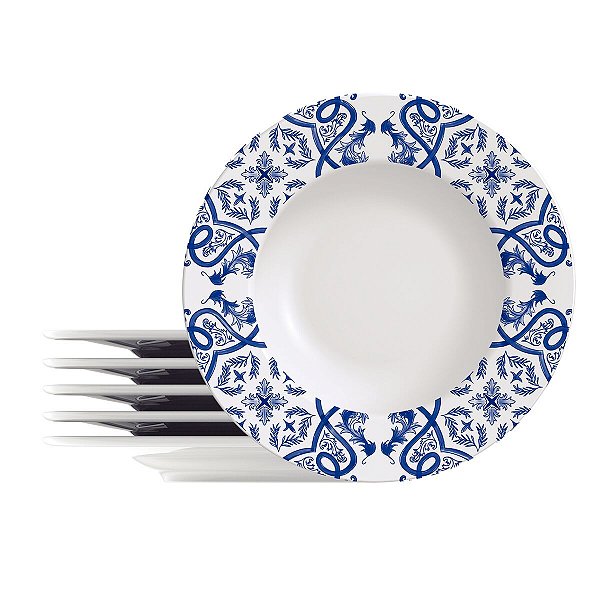 Kit Prato Raso 28Cm 6Pc Algarve Porcelan Tramontina 96950105