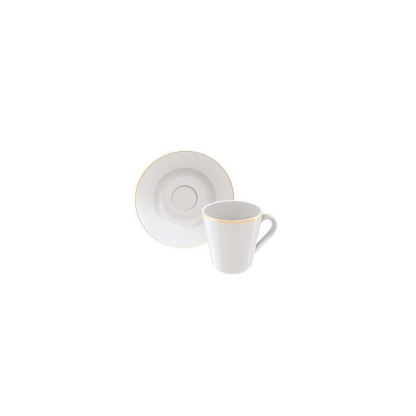 Kit Xicara Cafe 70 Ml Elisa Porcelana Tramontina 96950119