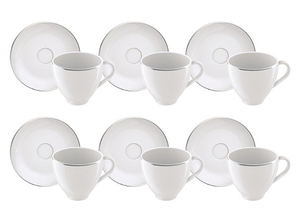 Kit Xicara Cafe 100 Ml Atena Porcelana Tramontina 96950125