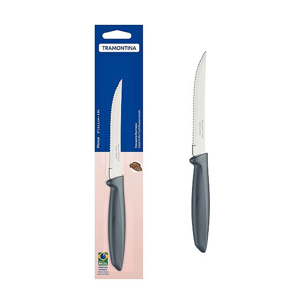 Faca Churrasco Fruta Inox 5 Plenus Cinza Tramontina 23410165