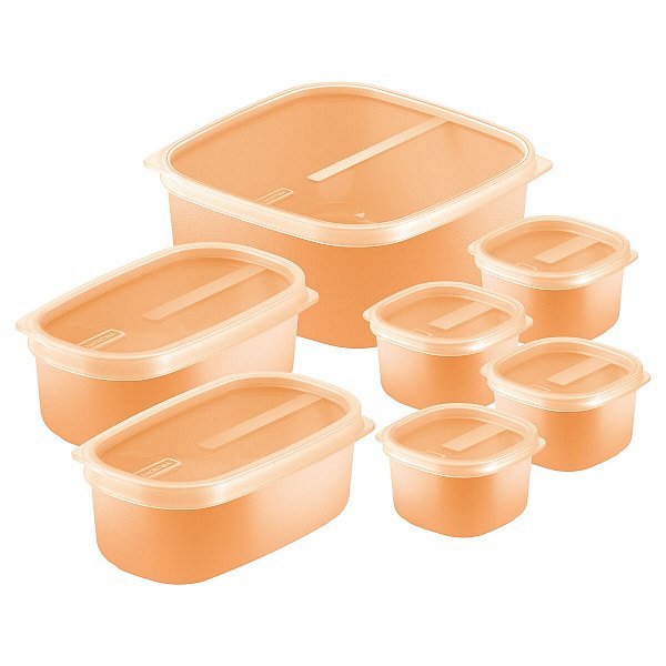 Jogo Potes 7Pc Mix Color Pêssego Tramontina 25499409