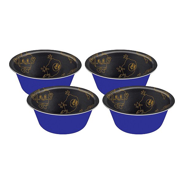 Forma Cupcake Alumínio 4Pc Groovy Azul Tramontina 27899059