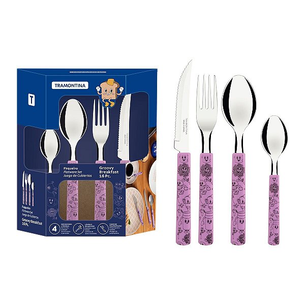 Faqueiro 16Pc Groovy Breakfast Lavanda Tramontina 29899047