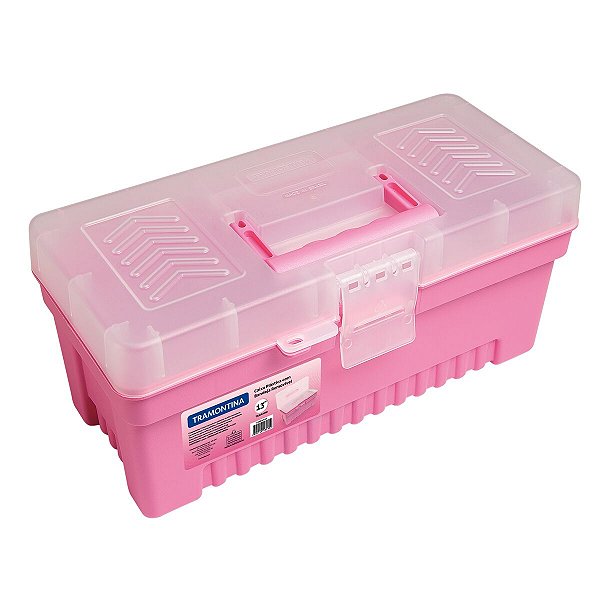 Caixa Plastica P/ Ferramentas 13'' Rosa Tramontina 43804513