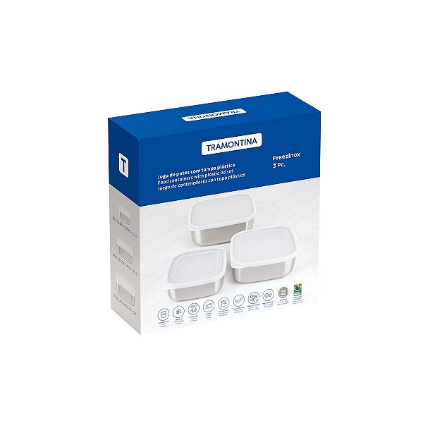Potes Inox 16cm 1,2l 19cm 2,1l 23cm 3,6l Tramontina 64220800