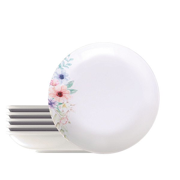 Kit Prato Fundo 22Cm 6Pcs Floratta Tramontina 96950188