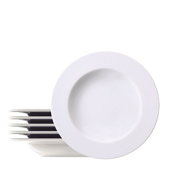 Kit Prato Fundo 23Cm 6Pcs Mesh Porcelana Tramontina 96950198