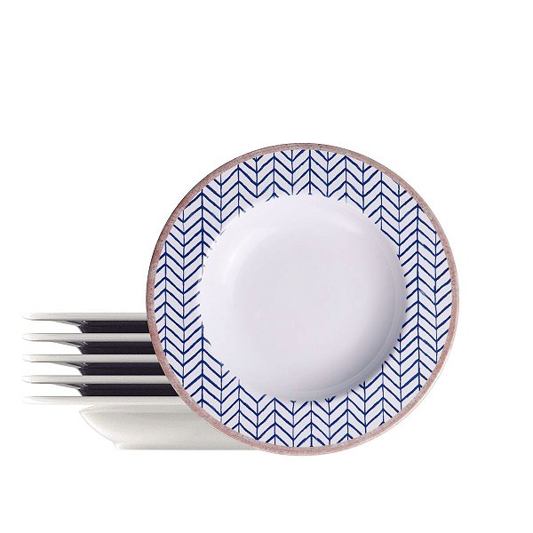 Kit Prato Fundo 23Cm 6Pcs Abstratta Tramontina 96950248