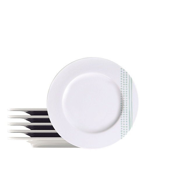 Kit Prato Sobremesa 21Cm 6Pcs Monocroma Tramontina 96950262