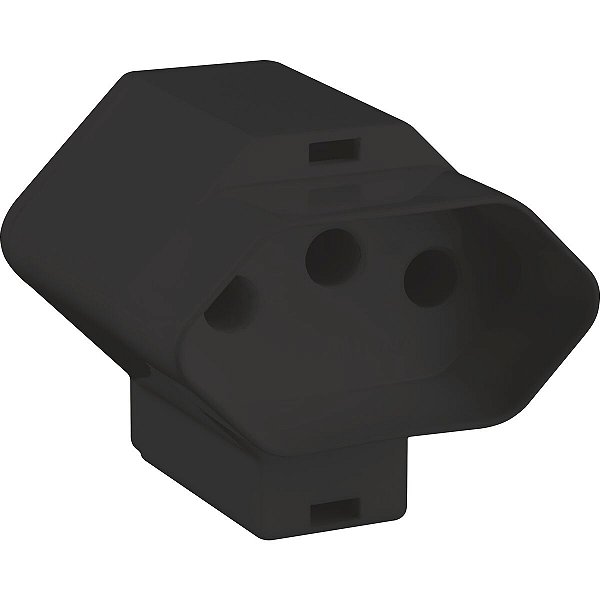 Plugue Adaptador Viagem 15A 250V Preto Tramontina 57400093