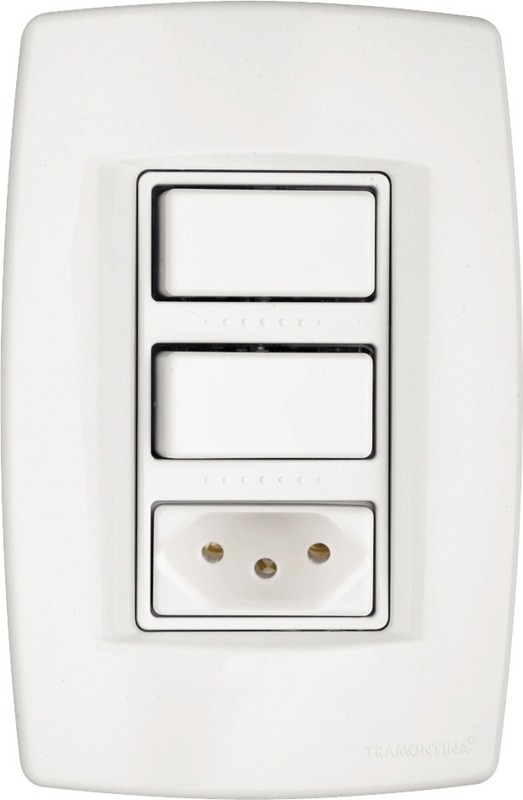Conjunto Interruptor Simples Paralelo Tomada Trii 57150078