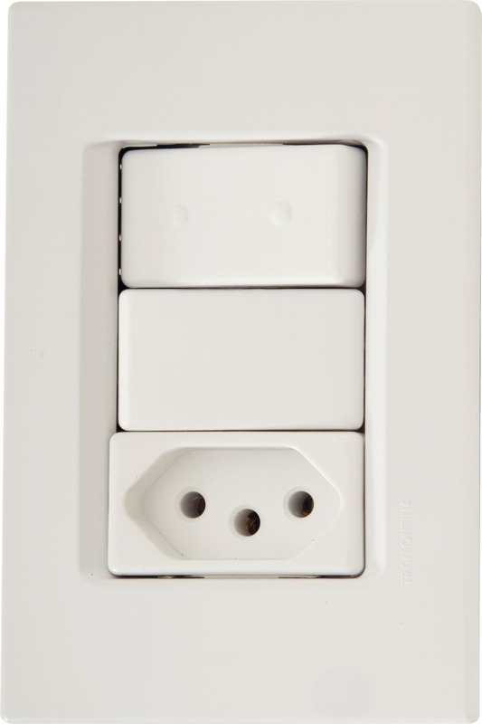 Conjunto Interruptor Paralelo Tomada 10A Izyflat 57165050