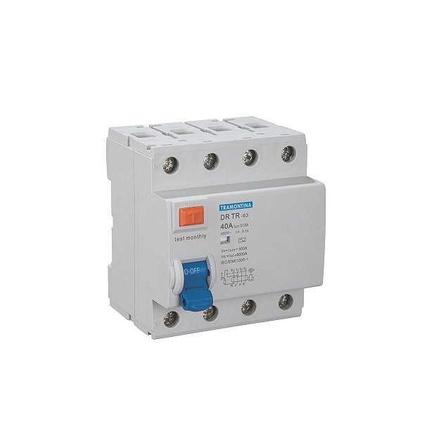 Interruptor Disjuntor Dr 4P 40A 30Ma 6Ka Tramontina 58014064