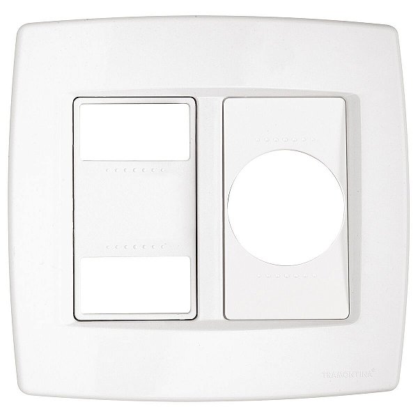 Placa Espelho 4X4 Redonda Trii Branco Tramontina 57103014