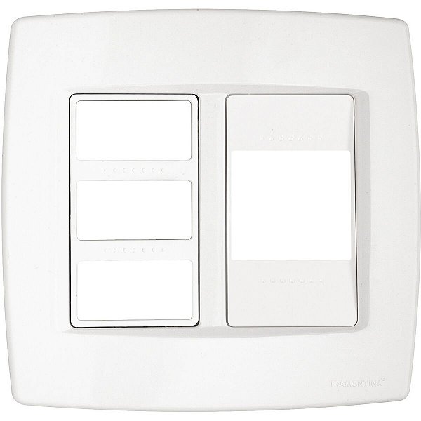 Placa Espelho 4X4 Modulo Trii Branco Tramontina 57103025