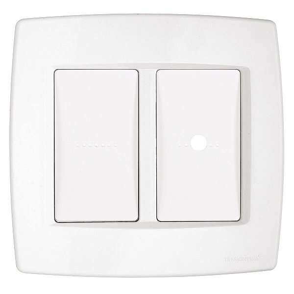 Placa Espelho 4X4 Furo 9,5Mm Trii Branca Tramonti 57103018