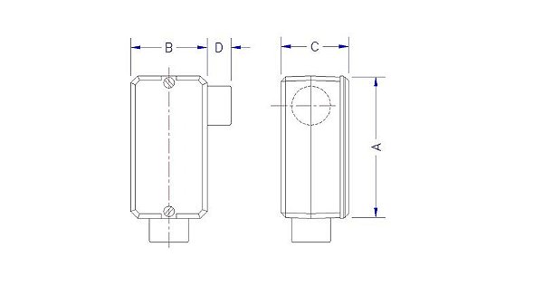 Condulete Fixo Ll 1 Com Rosca Pintura Tramontina 56104003