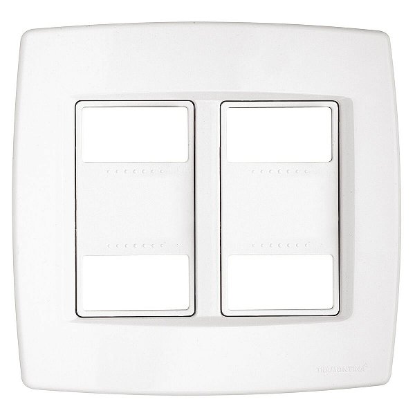 Placa Espelho 4X4 4 Tomada Trii Branca Tramontina 57103011
